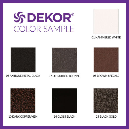 DeKor Color Chart