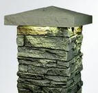 NextStone Faux Stone Post Cover Cap Lighted