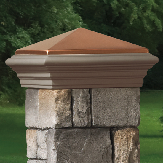 Deckorators Stone Column Sleeve Cap - Copper Cast