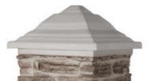 Faux Stone Pillar Pyramid Cap