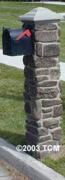 New fake stone mailboxes Tri Custom Manufacturing Faux Stone Pillars